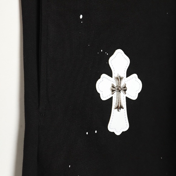 Chrome Hearts Ink-Splashed Shorts Black - Picture 4 of 9